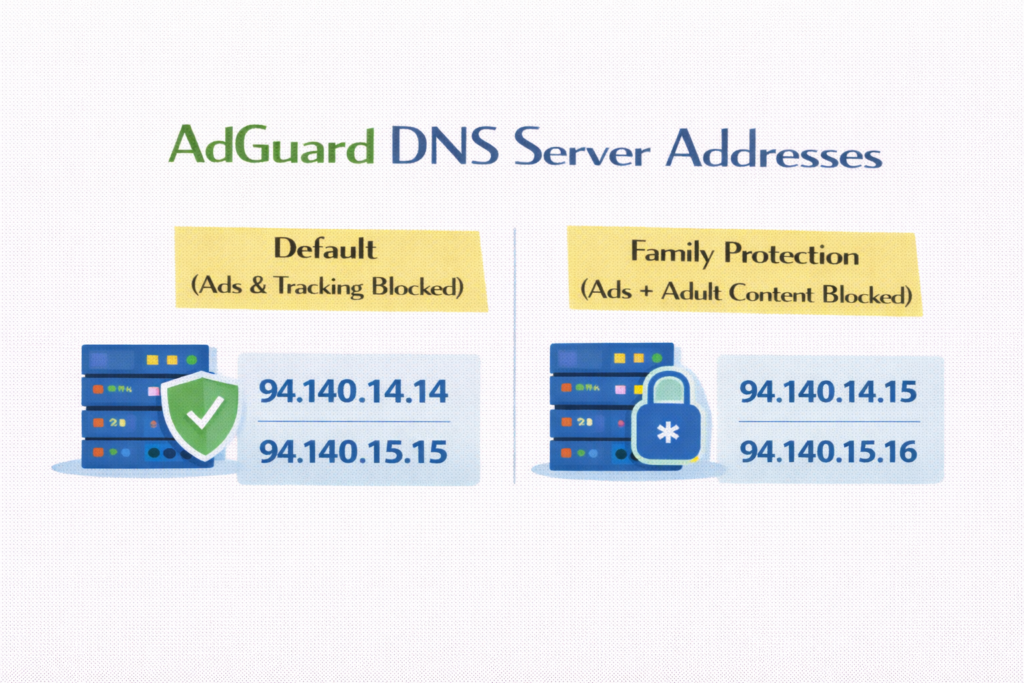 AdGuard DNS Server Addresses