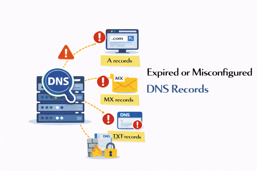 Expired or Misconfigured DNS Records