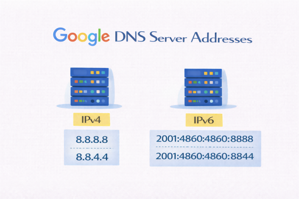 Google DNS Server Addresses