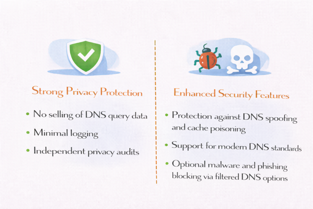 Strong Privacy Protection + Enhanced Security Features